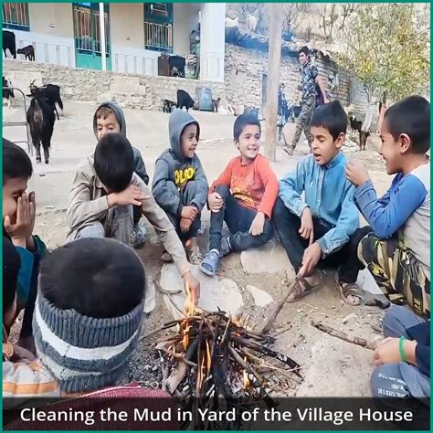 cleaning mud Iran|Cleaning the Mud in Yard of the Village House.